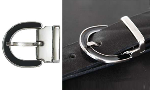 Belt buckle with keeper 30 mm - Brushed